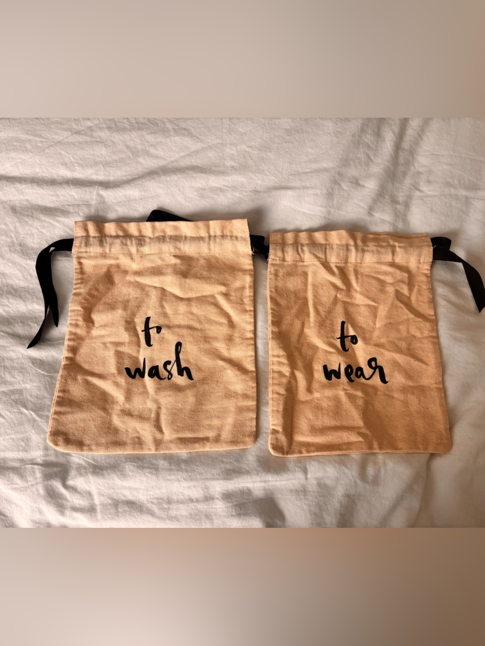 kate spade  Cotton Drawstring Satchel Bags with Black Script